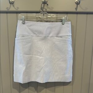 S.C. & Co. Light blue and white striped Pencil Skort for Casual Work.